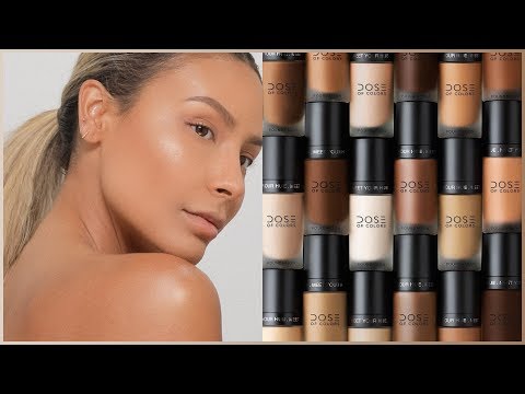 TRYING OUT THE NEW DOSE OF COLORS FOUNDATION FEAT. KATY