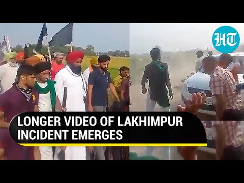 Longer video of Lakhimpur incident shows SUV hitting unarmed farmers in greater speed Longer video of Lakhimpur incident shows SUV hitting unarmed farmers in greater speed
