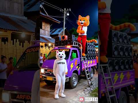 Karnaval Truk Sound Horeg Seru Kucing Joget lucu #soundhoreg #ai #kucing #trukoleng