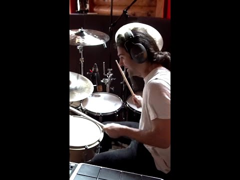 Aric Improta, in the studio tracking the new Night Verses album, rocking Powerstroke 77 Coated on Sn