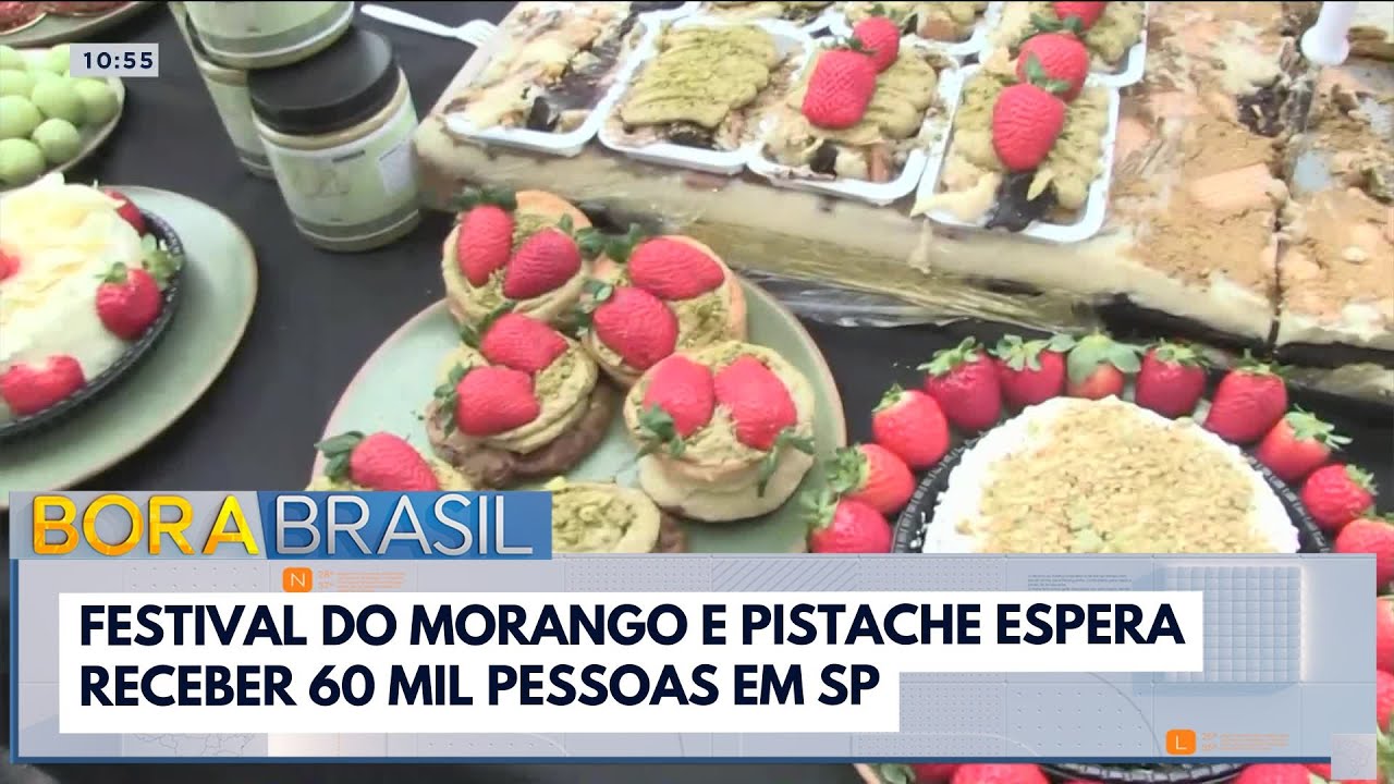 Festival do morango e pistache espera receber 60 mil pessoas em SP