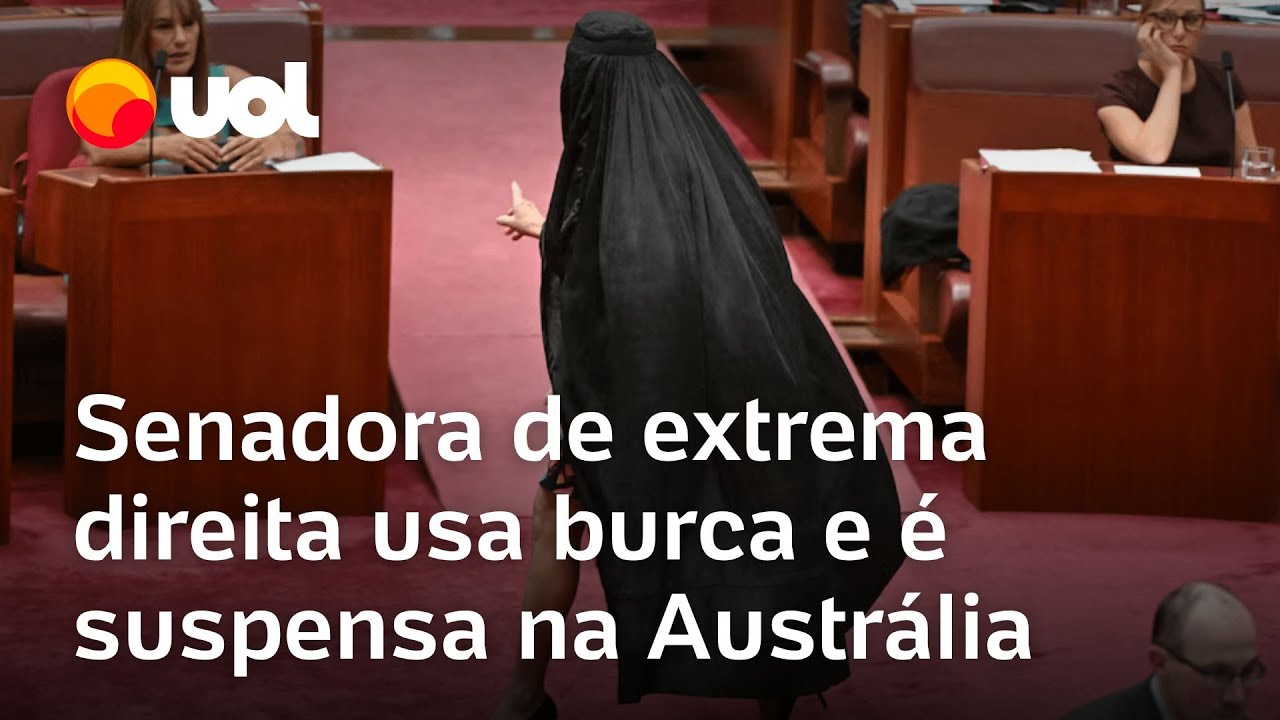 Senadora de extrema direita usa burca em provocação e é suspensa de Parlamento na Austrália