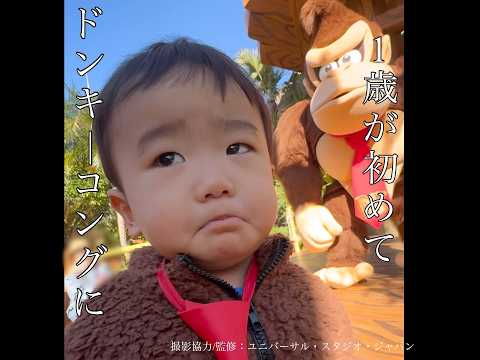 【ドンキーコング】1歳が初めてドンキーコングに会った時…先行体験 #おーいじゅたろうくん #じょうたろうくん