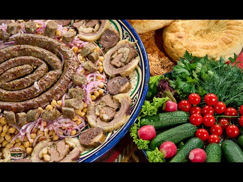 Узбекская мясная тарелка для свадьбы