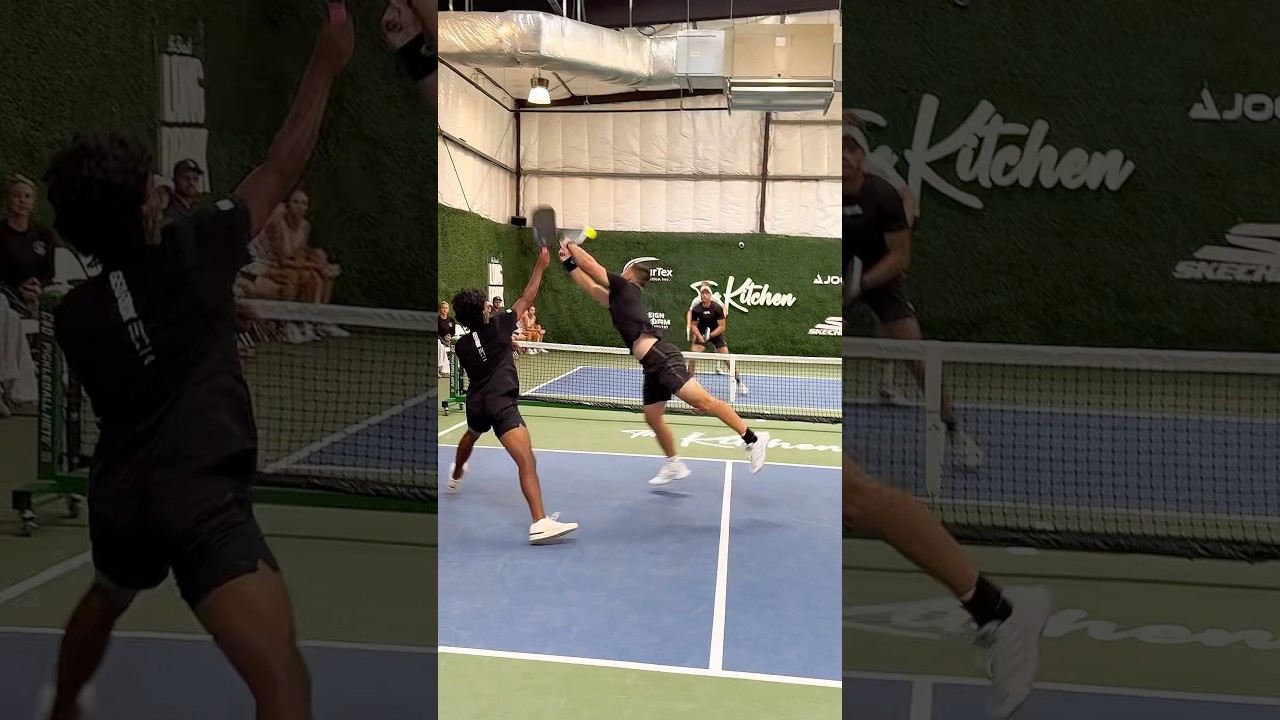 Insane pickleball point. Questionable call. 😱