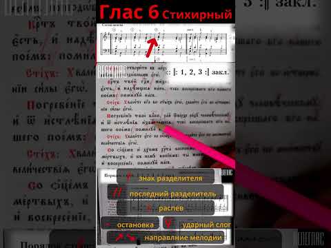 Глас 6. Стихирный. Практика. Разметка стихиры. "Погребение Твое Владыко, рай отверзе" #shorts