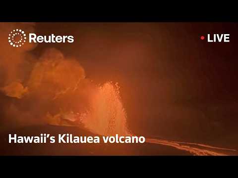 ライブ：ハワイのキラウエア火山から溶岩が流出