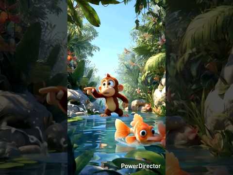 Bander Aur Machli ! Dayalu Bander ! #youtubeshorts #cartoon #ytshorts #shortsvideos #videos