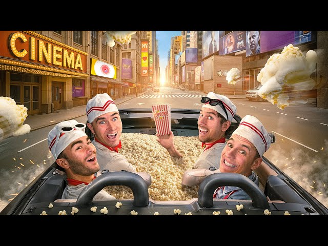 ON REMPLIT NOTRE VOITURE DE POPCORN ! (on finit au cinéma)