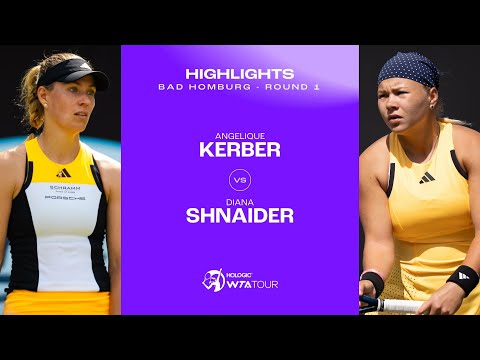 Angelique Kerber vs. Diana Shnaider | 2024 Bad Homburg Round 1 | WTA Match Highlights