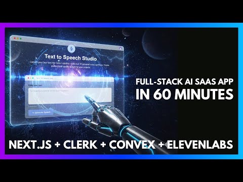 Build a Full Stack AI SaaS Application in 60 Minutes with Next.JS, Clerk, Elevenlabs and Convex