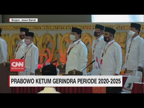 Prabowo Kembali Jadi Ketua Umum Gerindra 2020-2025