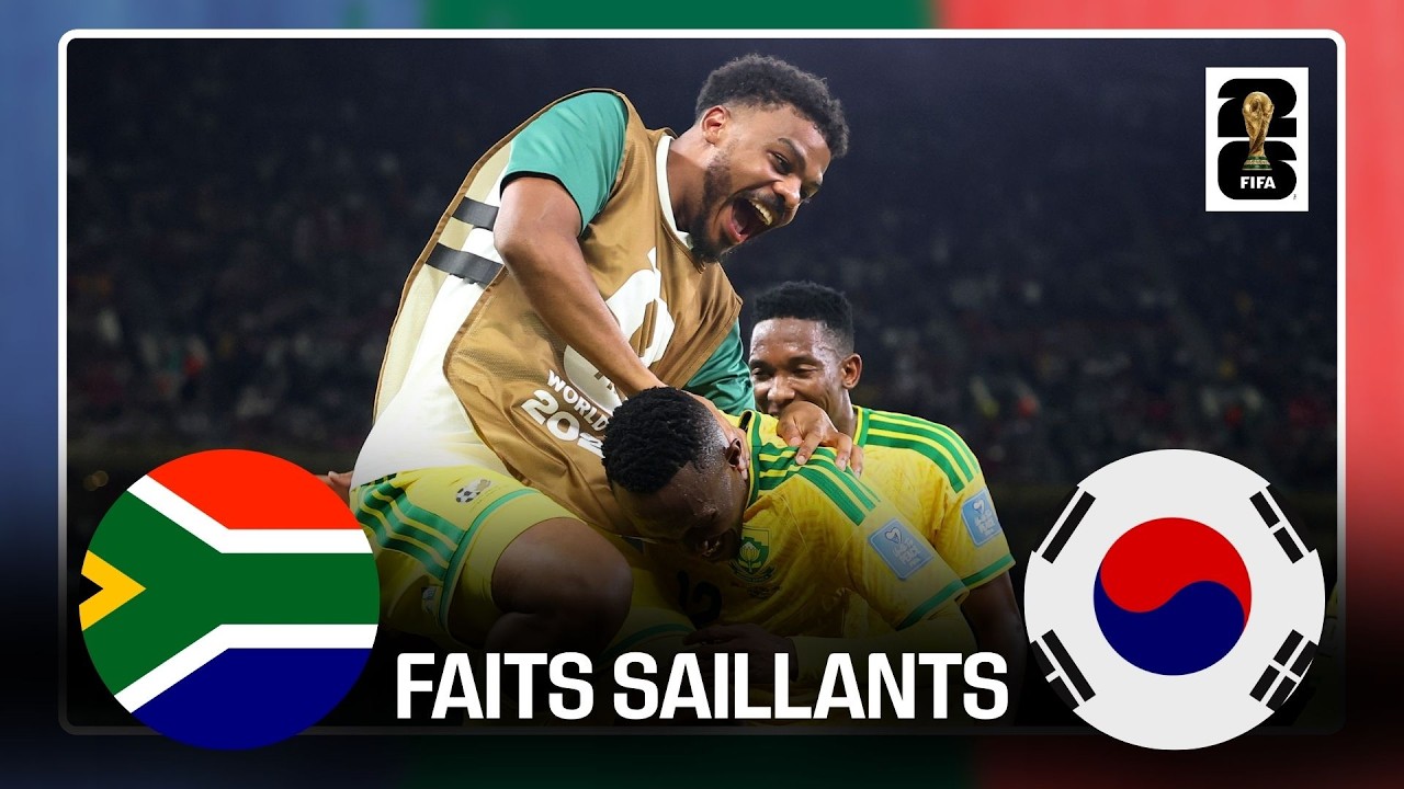 Résumé du match entre l’Afrique du Sud et la Corée du Sud à la Coupe du Monde de la FIFA 2026™!