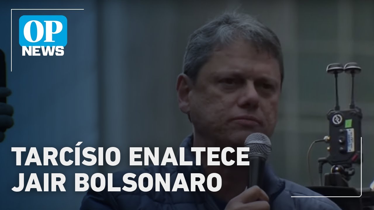 Tarcísio de Freitas diz que festa na Paulista não está completa por ausência de Bolsonaro
