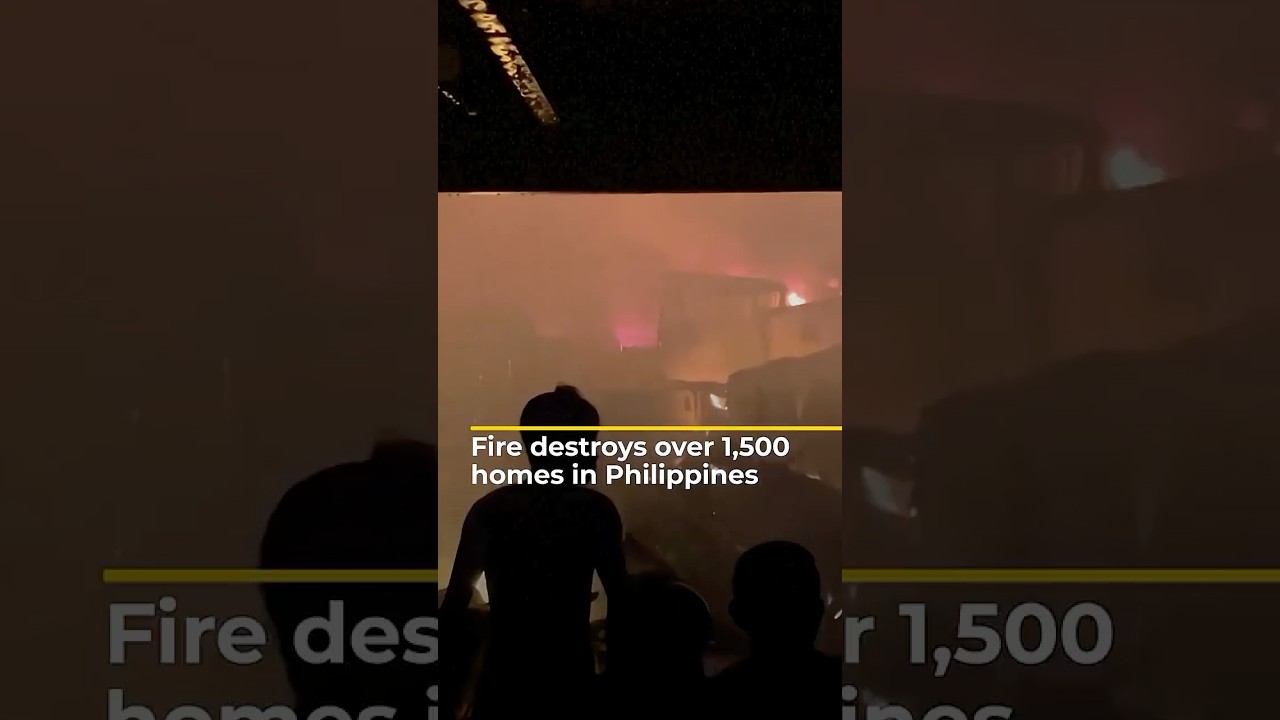 Fire destroys over 1,500 homes in Philippines | AJ shorts