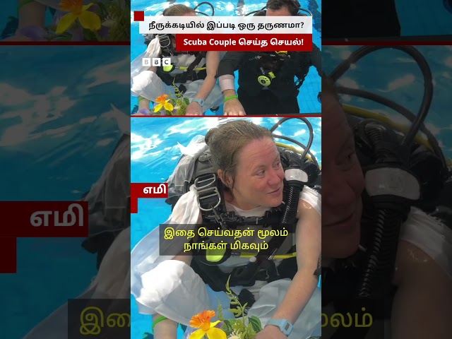 நீருக்கடியில் திருமண உறுதிமொழி எடுத்த Scuba Couple