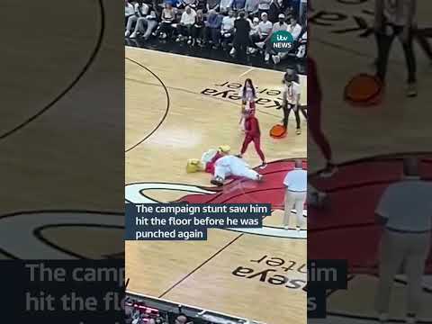 Mascot allegedly taken to hospital after Conor McGregor punch #itvnews #conormcgregor #miamiheat