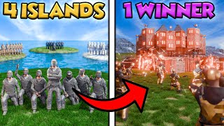 YouTube thumbnail for Max Mears's video titled '4 Islands. 4 Empires. Only 1 Winner! - Rust'