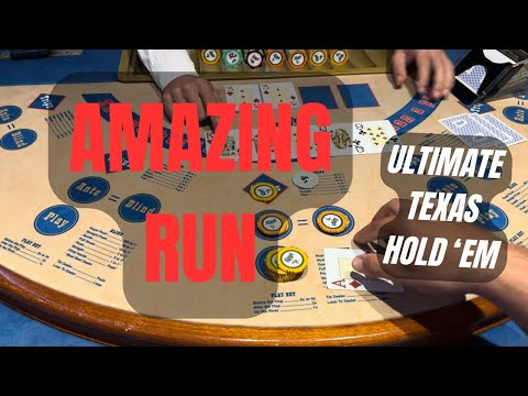 ULTIMATE TEXAS HOLD 'EM !  AMAZING RUN