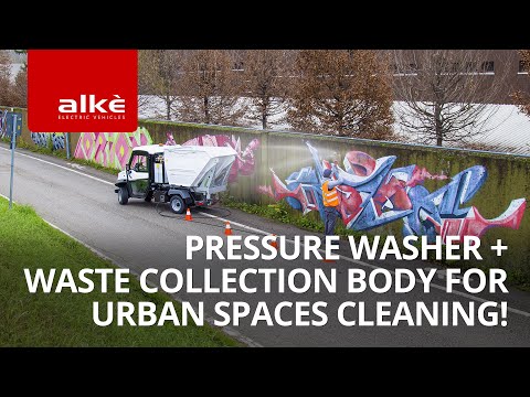 Pressure washer + waste collection body for urban spaces cleaning!