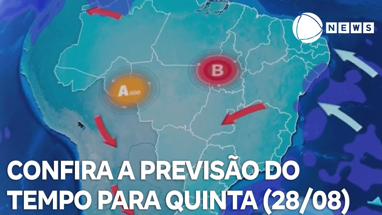 Confira a previsão do tempo para quinta-feira (28/08)
