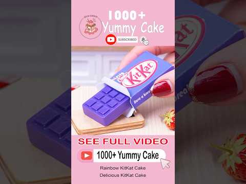 Miniature Rainbow Kitkat Cake #shorts #trendingshorts #1000yummycake #viralvideo