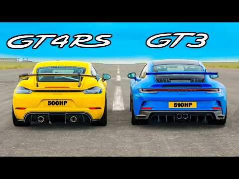 Drag Race Showdown: Porsche Cayman GT4 RS vs. Porsche 991 GT3