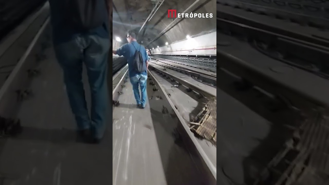 Caos no metrô: vídeos mostram estragos em trilhos da Linha 4-Amarela