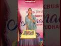 #MeenakshiChaudhary gets emotional at her birthday celebration with fans #meenakshichaudhary