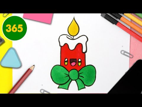 Comment Dessiner Une Bougie De Noel Kawaii Comment Dessiner Kawaii Dessins Faciles De Noel By 365 Dessins