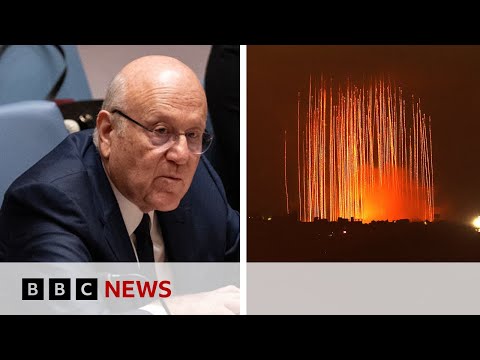 Lebanon PM warns country facing historic danger as one million people displaced | BBC News
