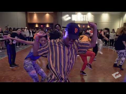 Luam teaches '16 shots' Stefflon Don @ Monsters of Hip Hop Atlanta