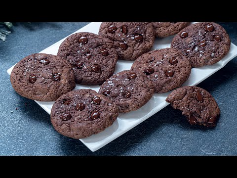 Christmas Chocolate Cookies - Double Chocolate Rum Cookies