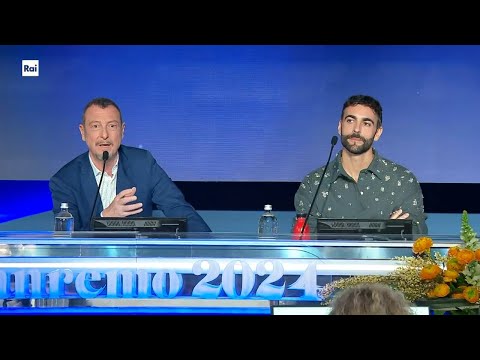 Amadeus: "Felicissimo di iniziare il Festival con Marco Mengoni" - Festival di Sanremo 06/02/2024