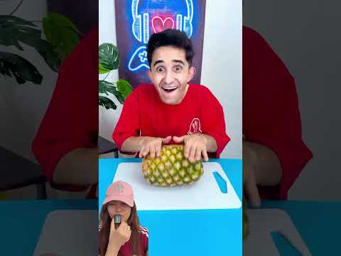 CARA MAKAN NANAS YANG BENAR ⁉️SANTI AJARI KAKAK 😱