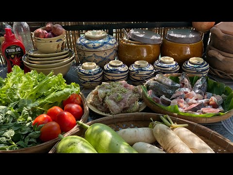 miền tây có nhiều cá trê đồng đem kho củ cải trắng cho bữa cơm ngày mưa bão