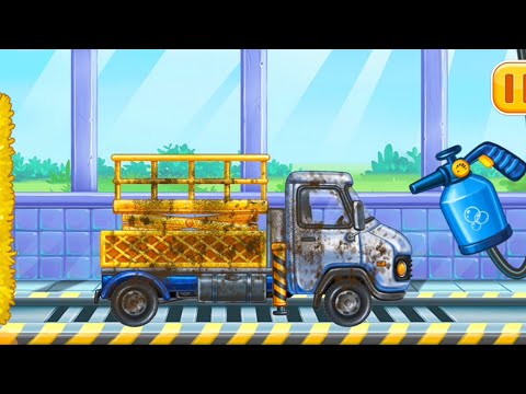 PERMAINAN EDUKASI ANAK ANAK MERAKIT DAN MENCUCI KENDARAAN TRUK PENGANGKAT EMBER | GOKIDS