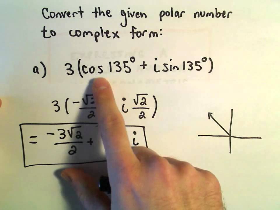 complex-numbers-convert-from-polar-to-complex-form-ex-1-youtube