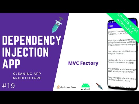 💉 Dependency Injection App - MVC Factory - Clean Architecture [#19]