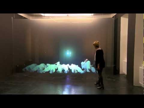 Making of rear projection on holographic foil - conceptual art