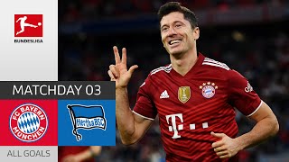 Another Lewandowski Hattrick! | FC Bayern München — Hertha Berlin 5-0 | All Goals | MD 3 – 2021/22