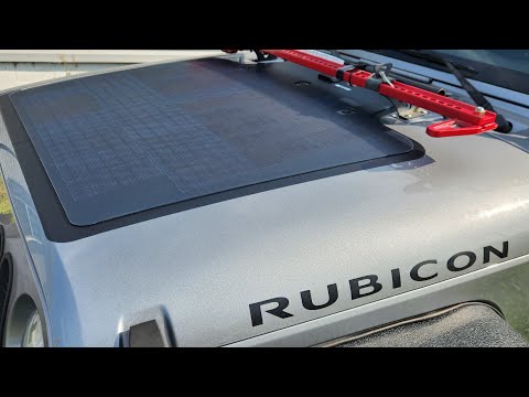 Jeep Wrangler Rubicon Bug Out Vehicle Lensun 105W Hood Solar Panel