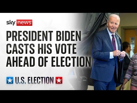 US President Joe Biden votes early in Delaware ahead of 2024 US election