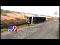 14 injured as private travels bus topples in Prakasam District