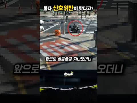 신호를 위반하고도 억울했던 오토바이 운전자는 결국..