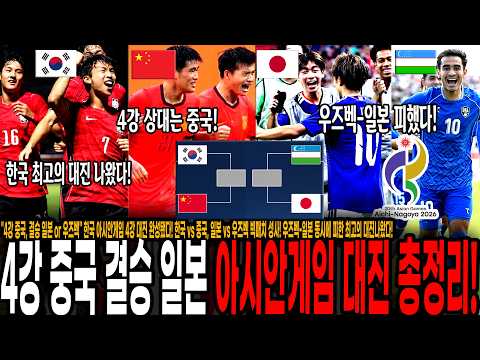 "4강 <strong>중국</strong>, 결승 <strong>일본</strong> or 우즈벡" 한국 아시안게임 4강 대진 완성됐다! 한국 vs <strong>중국</strong>, <strong>일본</strong> vs 우즈벡 빅매치 성사! 우즈벡-<strong>일본</strong> 동시에 피한 최고의 대진나왔다!