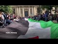 In Paris, students inspired by pro-Palestinian protests in US gather near Sorbonne university  - 00:49 min - News - Video