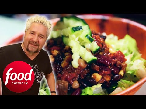 Guy Fieri Takes A Shot At Eating The Turkey Drive Chilli l Diners Drive-Ins & Dives