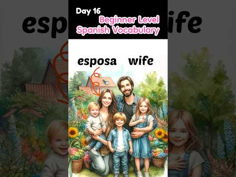 Beginner Lv Spanish Vocabulary Day 16 | Vocabulario en español ingles nivel principiante #castellano