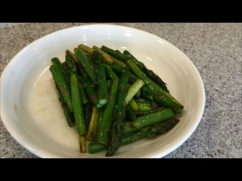 Hokkaido style pan fried asparagus with butter